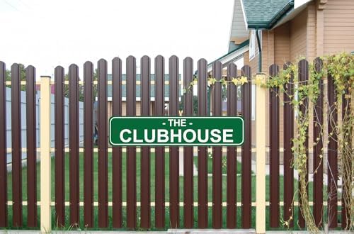 The Clubhouse Sign Metal Wall Art 16 X 4 Inch