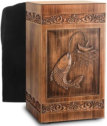 URNETERN Wooden Cremation Urn for Human Ashes