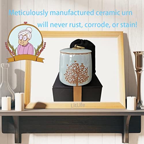 Tree of Life Blue Decorative Urn for Cremated Ashes