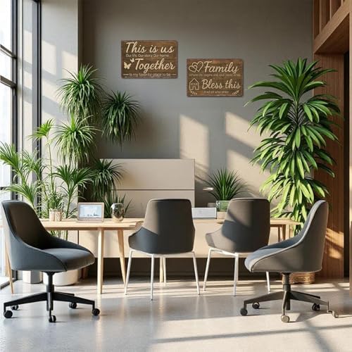 Sanwarm THIS IS US TOGETHER Home Wall Metal Sign Set