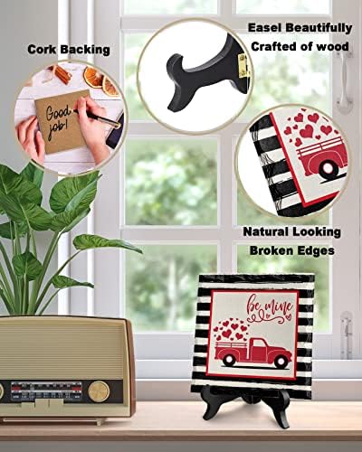 Red Love Truck Be-Mine Desk Decor Sign