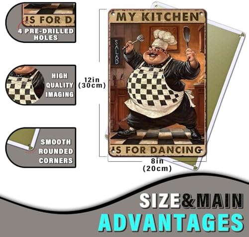 Retro Tin Sign for Home Kitchen Bar Coffee Shop Decor 8x12inch