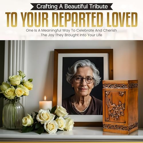 Handcrafted Wooden Cremation Urn with Hummingbird Design