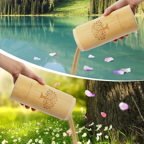 Bamboo Scattering Urn with Tree of Life Pattern