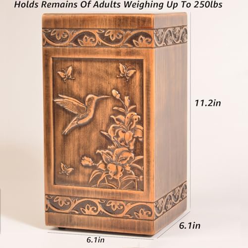 Handmade Wooden Hummingbird Cremation Urn 250lbs