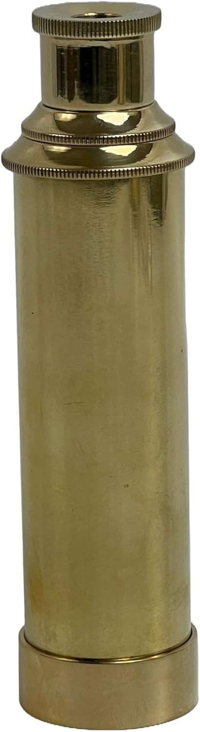 25 Inch Antique Brass Folding Telescope for Decor and Travel