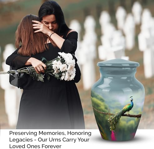 Peacock Design Cremation Urns - 3Inch Ashes Urns Pack of 4