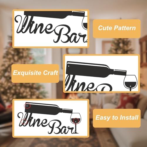 Wine Bar Metal Sign - 12 Inch Decorative Plaque