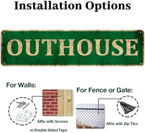 KIOZIY Outhouse Metal Plaque Retro Wall Decor