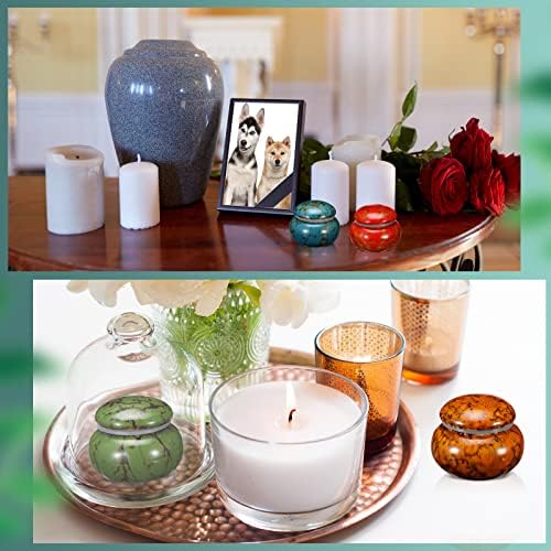 Sieral 4pcs Small Ceramic Urns for Ashes Keepsakes