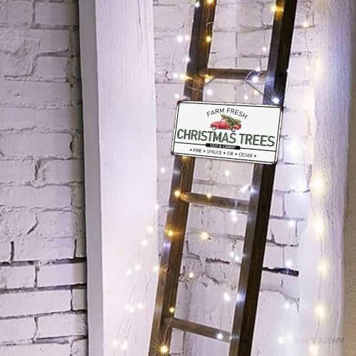 Farm Fresh Christmas Trees Tin Sign for Home Decor
