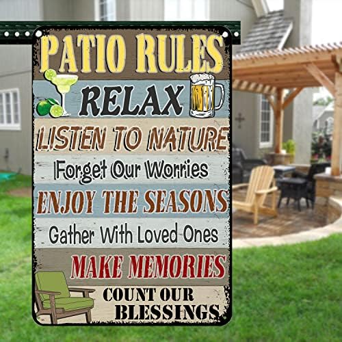 Vintage Metal Plaque Sign 12x8 Inches