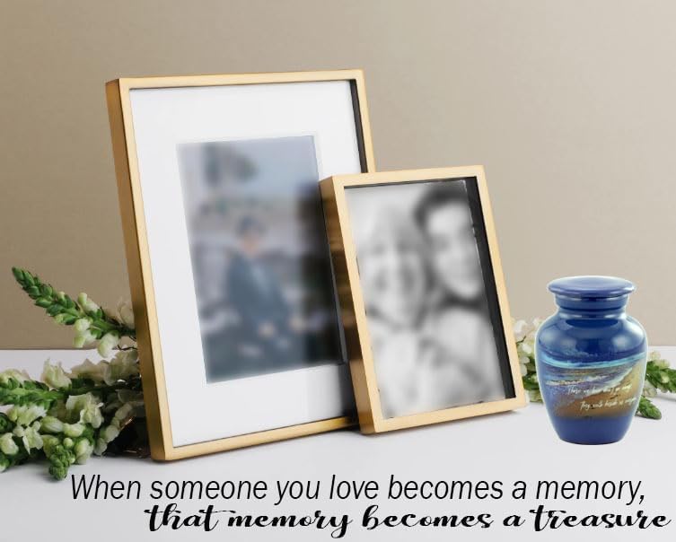 Footprints Keepsake Urn For Ashes - Miniature Handcrafted Urn With Premium Box And Velvet Bag