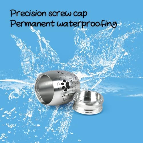 Small Pet Urn for Ashes Mini Keepsake Urn with Angel Wings and Paw Print