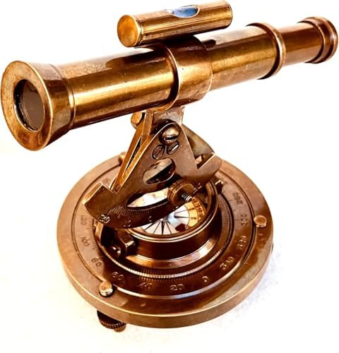 4 Inch Brass Alidade Telescope with Compass Base