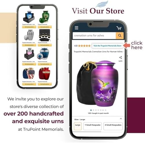 Trupoint Memorials Large Hummingbird Urn for Human Ashes