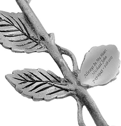 OneWorld Memorials White Rose Bronze Keepsake Urn - Extra Small 1 Cubic Inch Ashes Hold