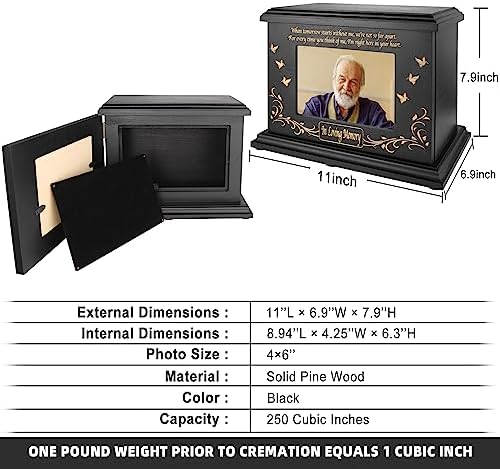 Cremation Urn with Photo Frame for Adult Human Ashes