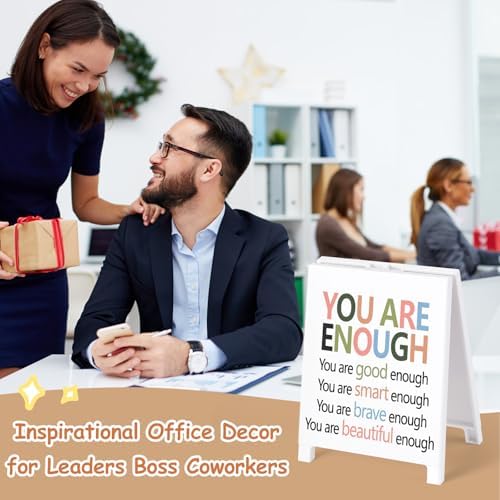 Inspiration Desk Sign You Are Enough Positive Motivational Decor