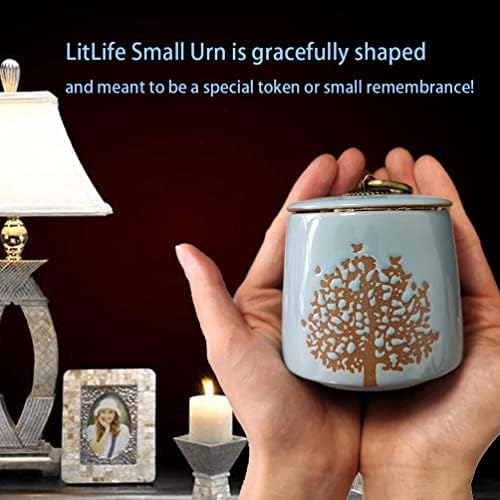 Tree of Life Blue Decorative Urn for Cremated Ashes
