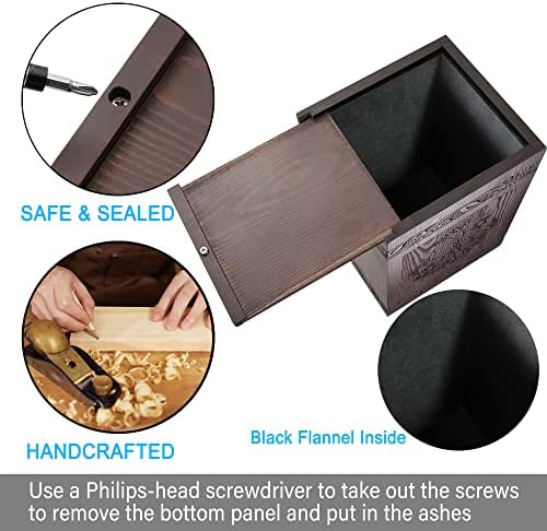Tree of Life Wooden Cremation Urn for Human Ashes 222 Cubic Inch Capacity