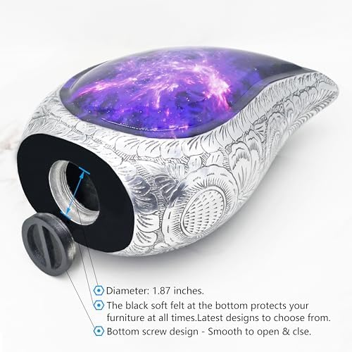 M Meilinxu Cremation Urn Teardrop Purple Black Galaxy Large