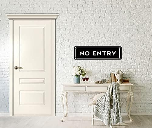 KONEDMIX 4x16 Inch No Entry Metal Sign