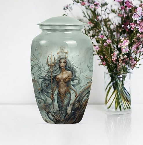 YATHABHISA Mermaid Palace 10 Inch Urn for Ashes