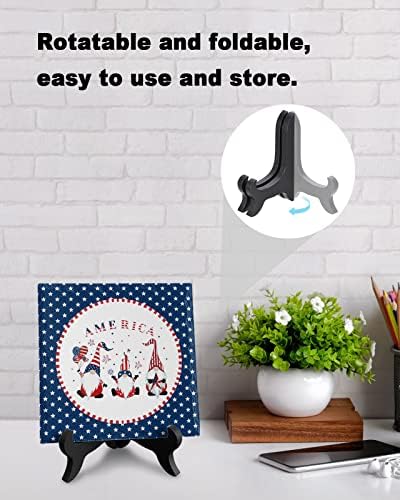 Independence Day Gnome Desk Decor with Blue White Stars