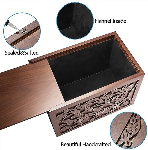 Wooden Cremation Urn Tree of Life Design for Human Ashes