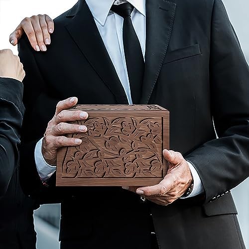 Wooden Cremation Urn Tree of Life Design for Human Ashes