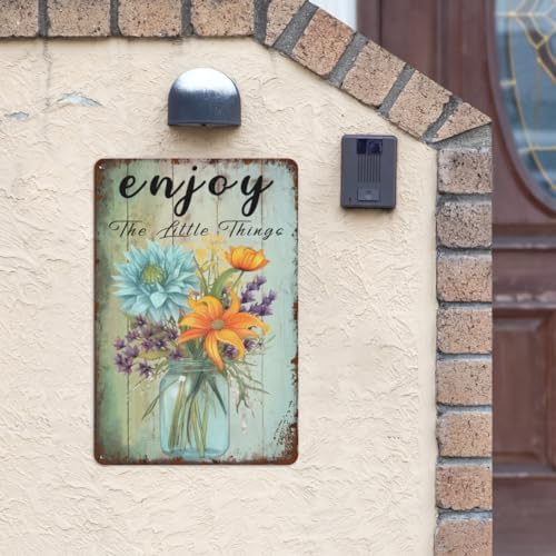 Vintage Metal Tin Signs Boho Decor Wall Art