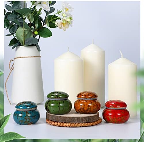 Sieral 4pcs Small Ceramic Urns for Ashes Keepsakes