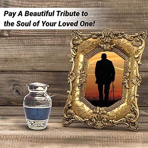 Small Keepsake Cremation Urn with Velvet Heart Case and Funnel