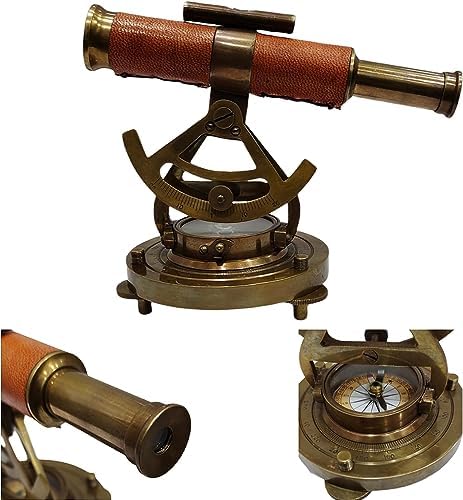 Antiqueex Adjustable Telescope with Compass Alidade