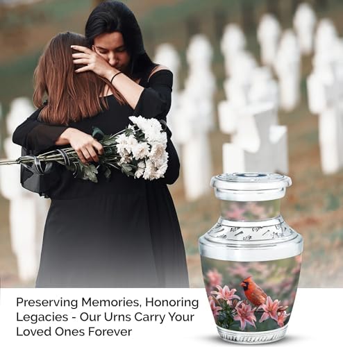 MUKTIVE Cardinal Bird Urn Set of 4 3 Inch Gray Cremation Urns