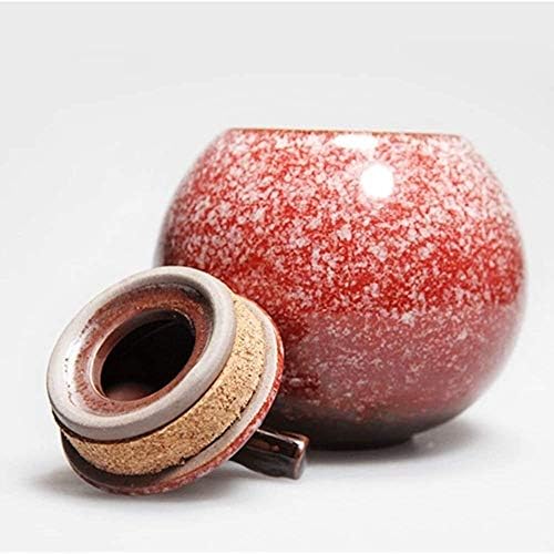 Ceramic Cremation Urn with Wooden Lid for Human Ashes