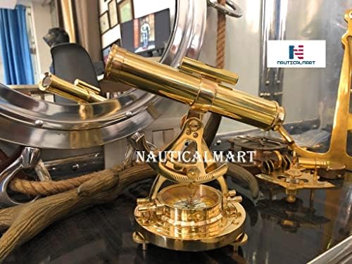NauticalMart Brass Telescope Compass Decorative Accent