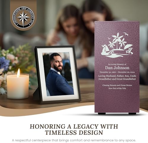 Customizable Cremation Urn for Human Ashes - Beach Style