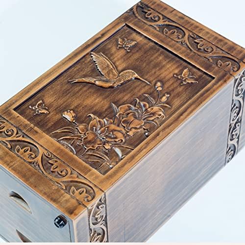 Handmade Wooden Hummingbird Cremation Urn 250lbs