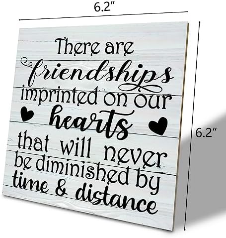 Friendship Wood Sign with Inspirational Quote