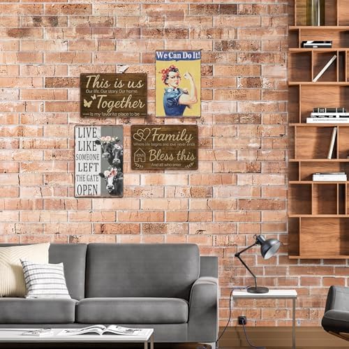 Sanwarm THIS IS US TOGETHER Home Wall Metal Sign Set