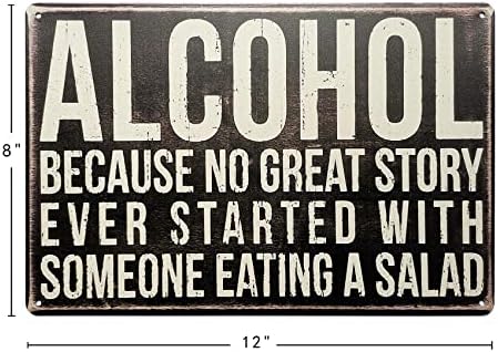 ERLOOD Vintage Metal Bar Wall Sign 12x8