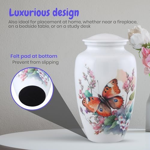 Cremation Urn for Adult Human Ashes Handcrafted Decorative Memorial Urn with 200 Cubic Inch Capacity