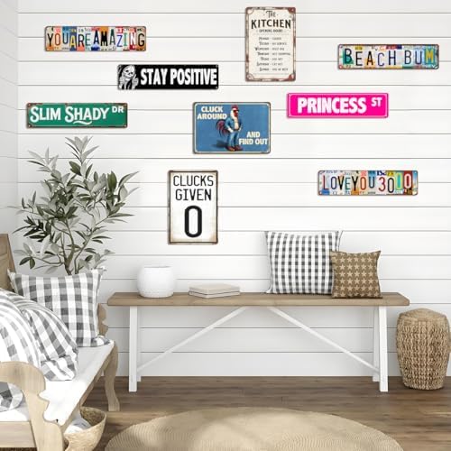 Vintage Wall Art Decor Metal Road Sign 16 X 4 Inch