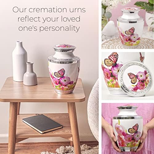 Monarch Butterfly Urn for Adult Female Ashes
