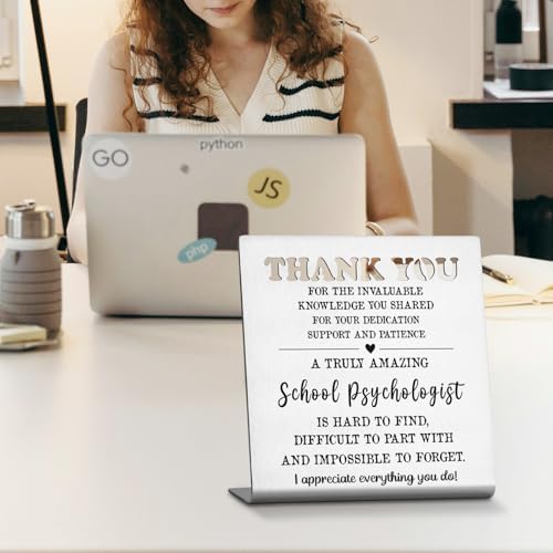 Thank You Appreciation Plaque for School Psychologist