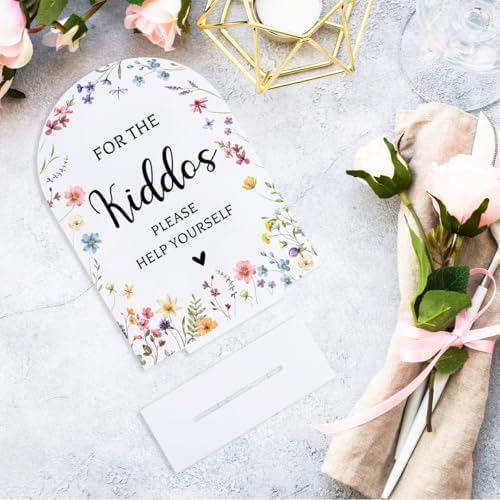 Wedding Sign for The Kiddos 5x7 Inch Acrylic Plaque