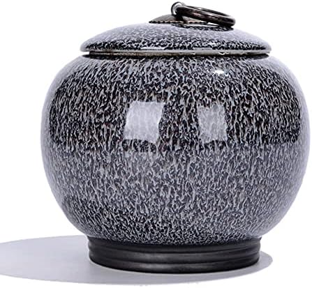Classic Gray Ceramic Cremation Urn for Ashes and Pet Remains