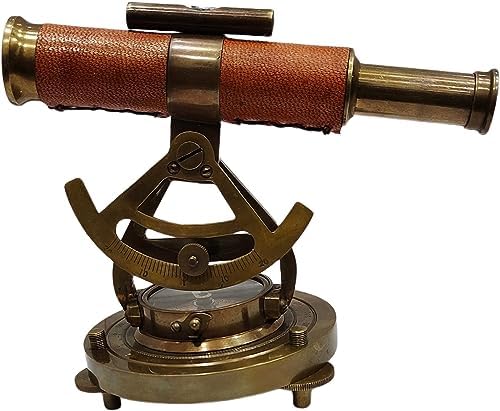 Antiqueex Adjustable Telescope with Compass Alidade